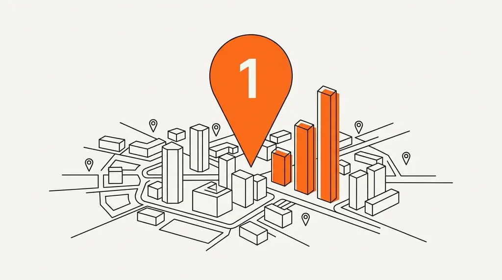 Map Pack #1 ranking visualisation for Ealing